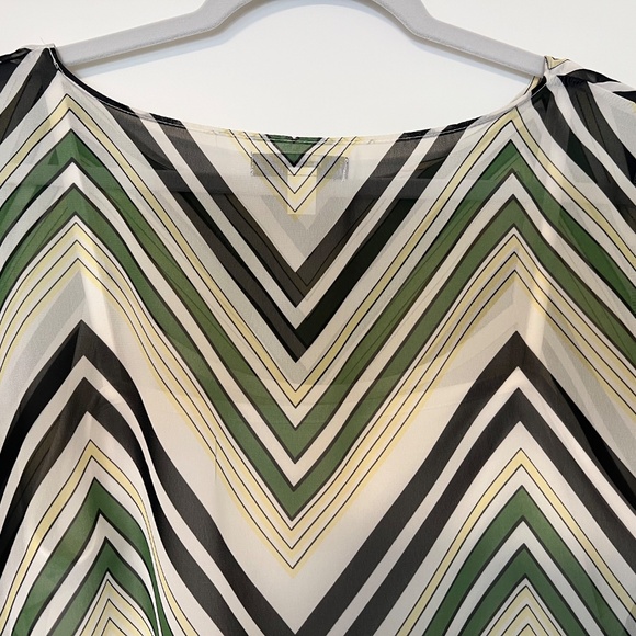 Alfani lightweight striped w/ cami-layer summer blouse - Picture 6 of 7